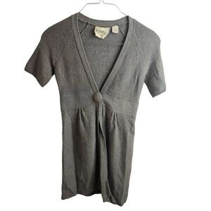 Free People Vintage Kenji Long Thick Knit Sweater Cardigan Short Sleeves Size Sm